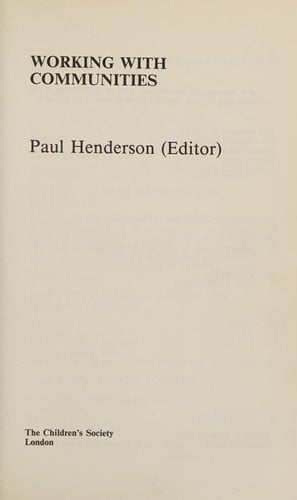 Working with Communities