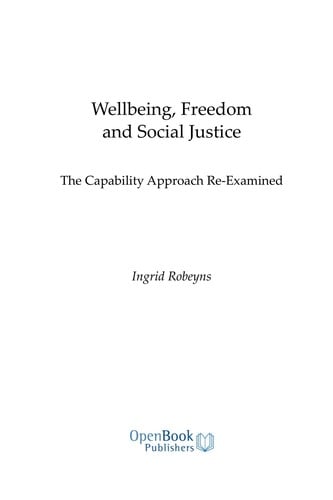 Wellbeing, Freedom and Social Justice