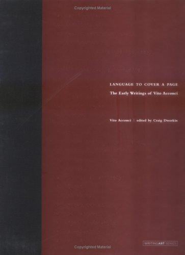 Language to cover a page: the early writings of Vito Acconci