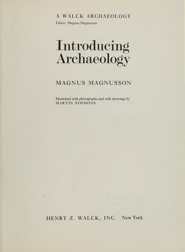 Introducing archaeology.