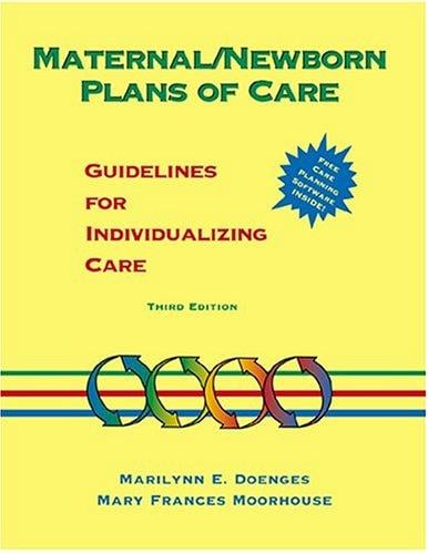 Maternal/newborn plans of care: guidelines for individualizing care