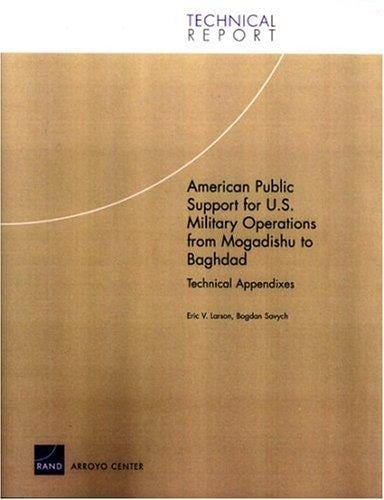 American public support for U.S. military operations from Mogadishu to Baghdad: technical appendixes