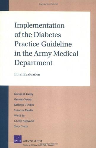 Implementation of the Diabetes Practice Guideline in the Army Medical Department: Final Evaluation