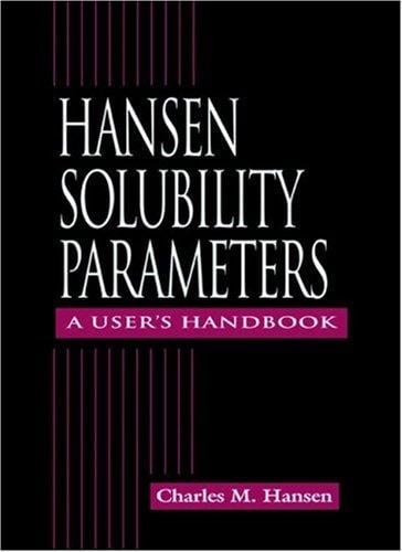 Hansen solubility parameters: a user's handbook