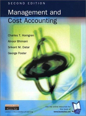Management and Cost Accounting