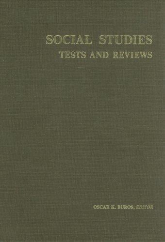 Social Science Tests and Reviews (Tests in Print (Buros))