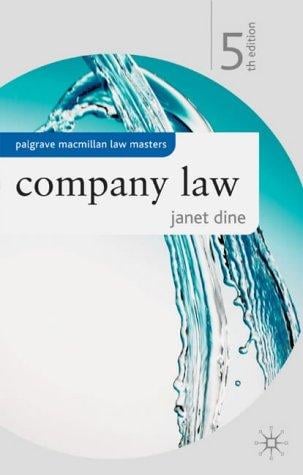 Company Law (Palgrave Law Masters)