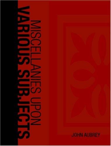 Miscellanies Upon Various Subjects (Large Print Edition)