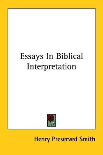 Essays In Biblical Interpretation
