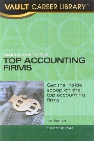 Vault guide to the top accounting firms