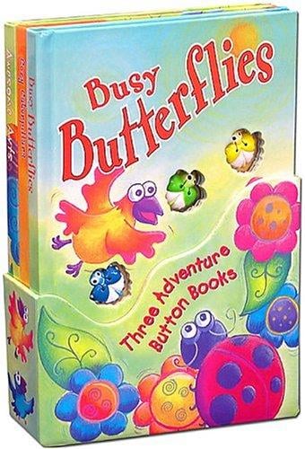 Three Adventure Button Books: Busy Butterflies / Cozy Caterpillars / Awesome Ants