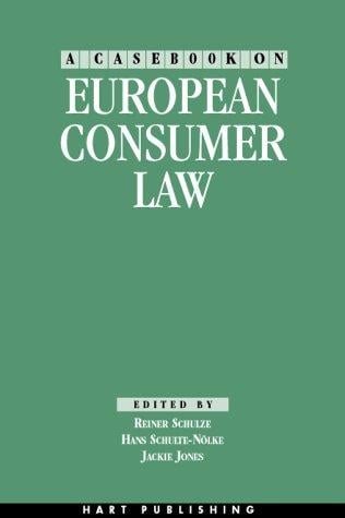 A Casebook on European Consumer Law