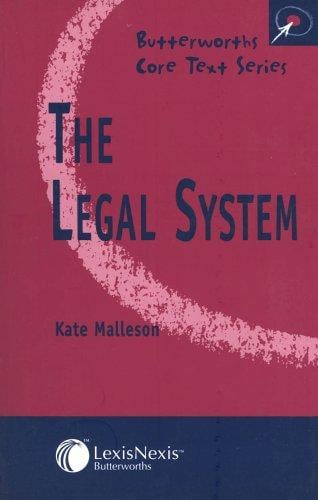 The Legal System (Butterworths Core Text)