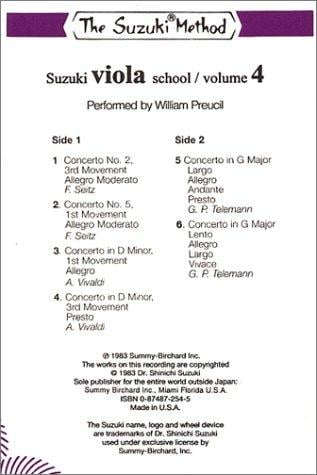 Suzuki Viola School: Performed by William Preucil, Vol. 4
