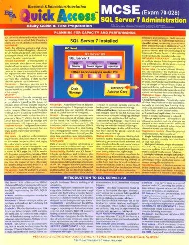 Quick Access Mcse Sql Server Admninstr (Quick Access)