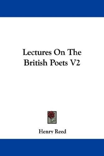 Lectures On The British Poets V2