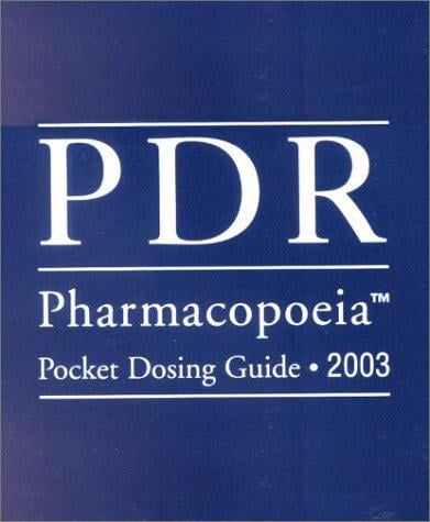 PDR Pharmacopoeia Pocket Dosing Guide 2003 5+1 Free Pre- Pack