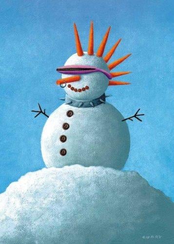 Punk Snowman Boxed Holiday Card (3290)