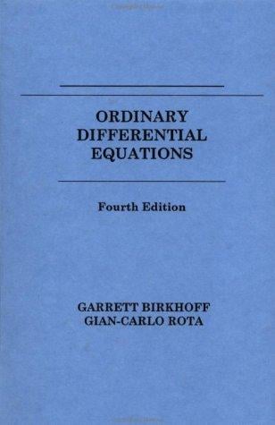 Ordinary differential equations