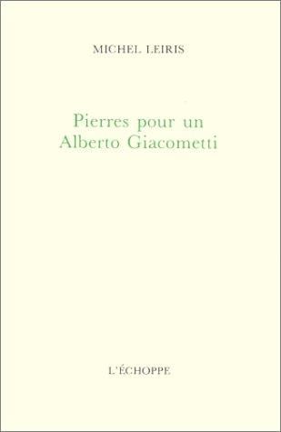 Pierres pour un Alberto Giacometti