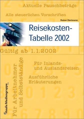 Reisekosten- Tabelle 2002.