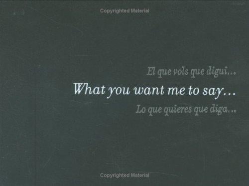 Douglas Gordon: What you want me to say... I am already dead