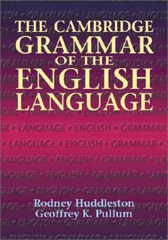 The Cambridge grammar of the English language