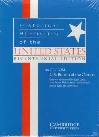 Historical statistics of the United States on CD-ROM: colonial times to 1970