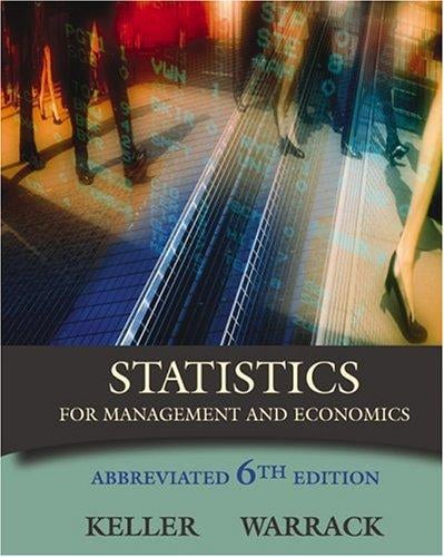 Statistics for Management and Economics, Abbreviated Edition (with CD-ROM and InfoTrac)