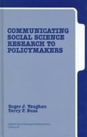 Communicating social science research to policymakers