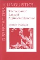 semantic basis of argument structure