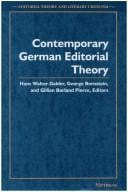 Contemporary German editorial theory