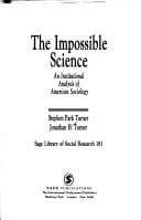 The impossible science: an institutional analysis of American sociology