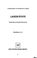 Lagos state: governance, society, & economy : constitutionalism and development in Nigeria