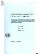 Conscientious objection to military service: report