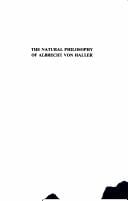 natural philosophy of Albrecht von Haller