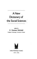 A New Dictionary of the Social Sciences