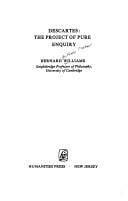 Descartes: the project of pure enquiry