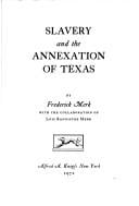 Slavery and the annexation of Texas