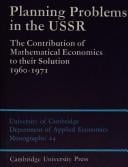 Planning problems in the USSR: the contribution of mathematical economics to their solution 1960-1971.
