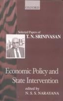 Economic policy and state intervention: selected papers of T.N. Srinivasan