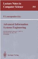 Advanced Information Systems Engineering: 4th International Conference Caise '92 Manchester, Uk, May 12-15, 1992: Proceedings (Lecture Notes in Computer Science)