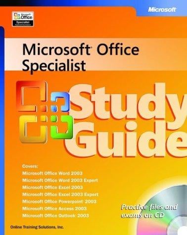 Microsoft  Office Specialist Study Guide Office 2003 Edition (Epg - Other)