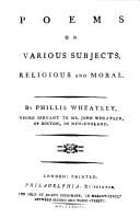 Poems on Various Subjects: Religious and Moral