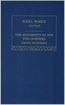 Marx: Arguments of the Philosophers, 37 Volume Set (Arguments of the Philosophers)