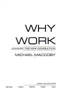 Why Work: Leading the New Generation