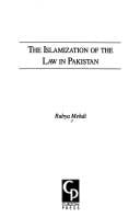 The Islamization of the law in Pakistan
