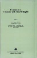 Basic Documents on Autonomy and Minority Rights