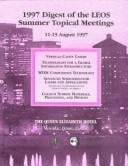 1997 Digest of the IEEE/LEOS Summer Topical Meetings, 11-15 August 1997 at the Queen Elizabeth Hotel, Montreal, Quebec, Canada