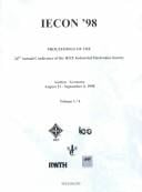 IECON '98: Proceedings of the 24th Annual Conference of the IEEE Industrial Electronics Society, Aachen, Germany, August 31-September 4, 1998